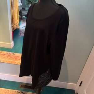 Style & Co. Black Scoop Neck Sweater
